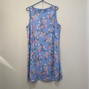 J.Jill Sleeveless  Floral Linen Dress, Size M